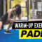 Warm-up exercises before a padel game