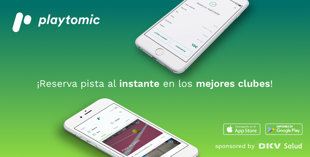 Playtomic, la nueva app para reservar pistas de pádel.